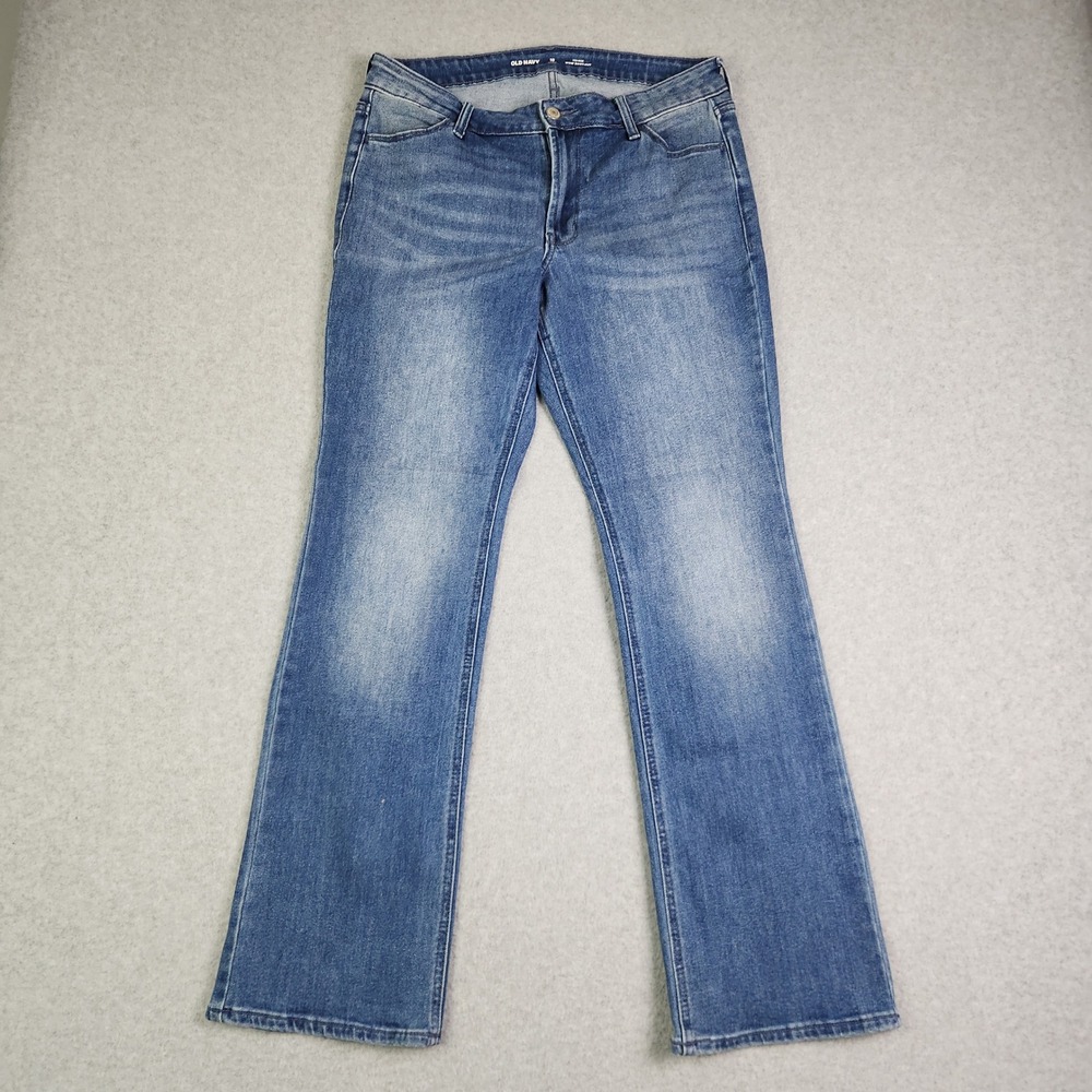 Old Navy Wow Bootcut Jeans Womens 10S Blue Denim Mid Rise Stretch‎ Streetwear